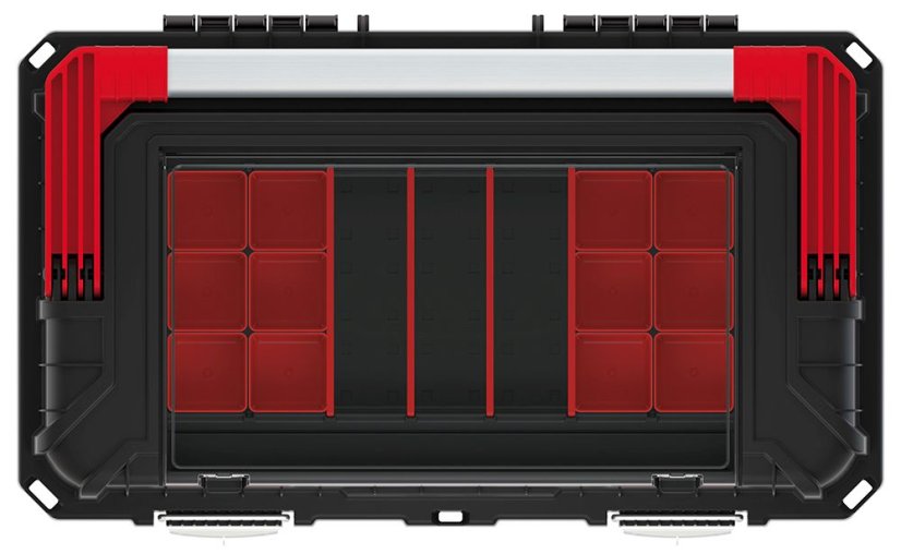 Kufr na nářadí s kov. držadlem a zámky HEAVY 585x360x337 mm - barva: černá