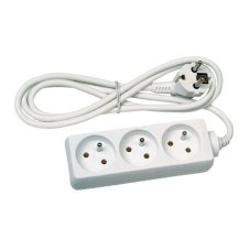 EMOS Prodlužovací kabel | bílý, 3 zásuvky, 230 V / 5 m, (1 mm²)