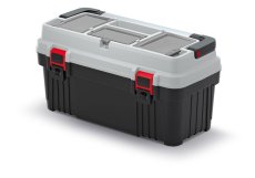 Kufr na náradí s kov. držadlem OPTIMA 586x296x305 mm - barva: šedá