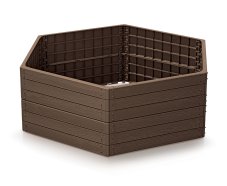 Vyvýšený záhon BASE WOODY 148 cm - barva: naturo