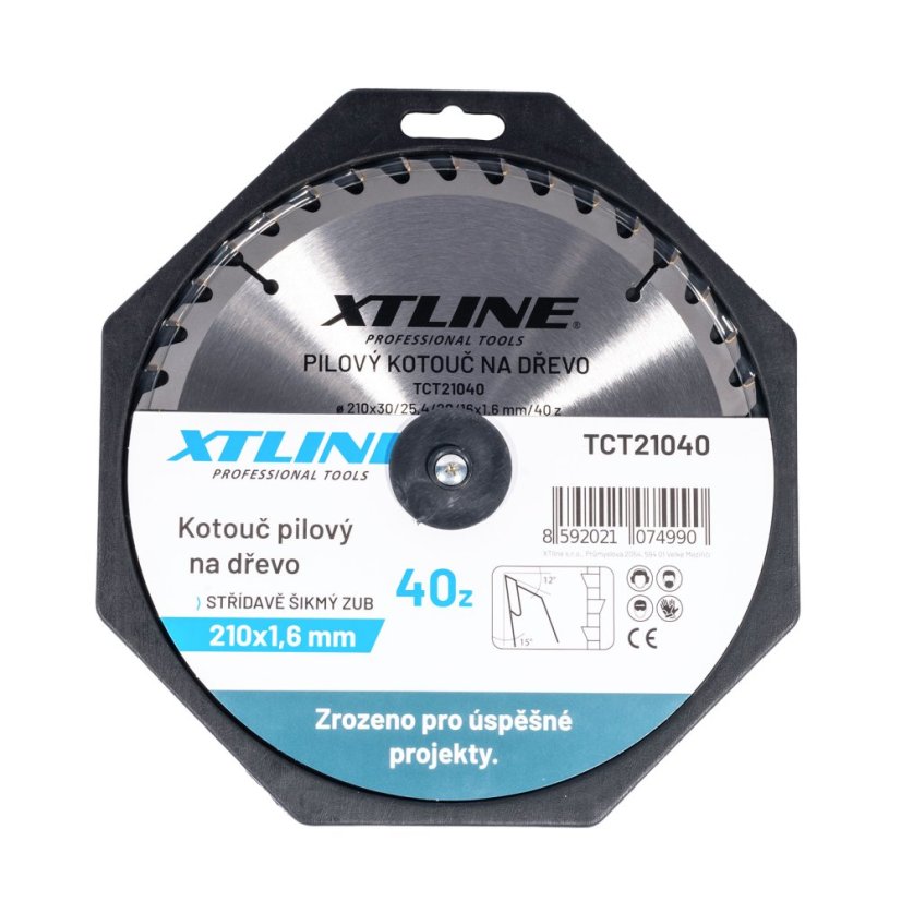 XTLINE Kotouč pilový s SK plátky - trapéz | 140x1,4x20 mm, 40 zubů