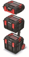 Set kufru na náradí C BLOCK ALU LOG 45x38x84,5 cm - barva: černá