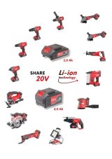 Kladivo vrtací AKU FESTA SDS+ SHARE20V (bez baterie a nabíječky)