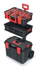 Set kufru na náradí a organizeru MODULAR SOLUTION 3v1,  53 x 35,5x 64 cm - barva: černá