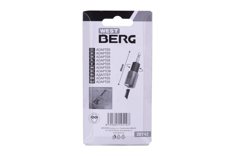 Adaptér 1/4" šestihran na  SDS+ WESTBERG