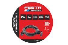 Kabel prodlužovací venkovní FESTA INDUSTRY 3x1.5mm 5m 230V max 3680W guma-neopren IP44