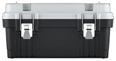 Kufr na nářadí s kov. zámky OPTIMA přepážky) 470x256x238 mm - barva: chladná šedá
