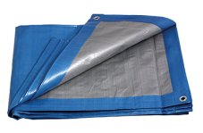PE plachta zakrývací PROFI 6x10m 140g/1m2 modro-stríbrná