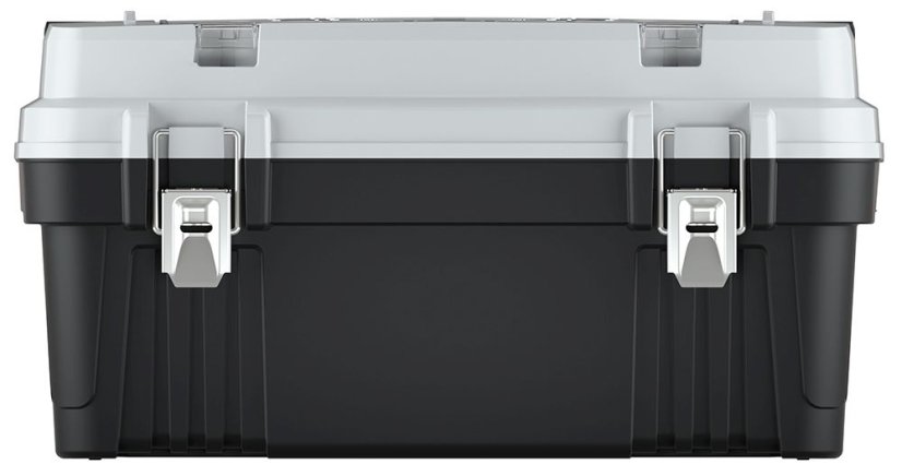 Kufr na nářadí s kov. držadlem a zámky OPTIMA (krabičky) 586x296x305 mm - barva: šedá