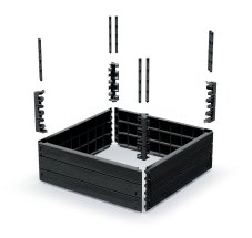 Vyvýšený záhon BASE WOODY 75,6 cm - barva: antracit