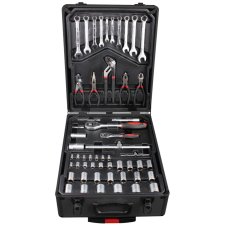 STAVTOOL Sada náradí v pojízdném boxu 188 dílu | 370x210x520 mm, hliníkový box