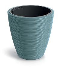 Květináč VENA ROUND s vkladem 19,8 cm - barva: skandinávská modrá