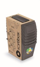 Sada 3 odpadkových košu SORTIBOX II - objem: 3 x25 l, barva: šedý kámen