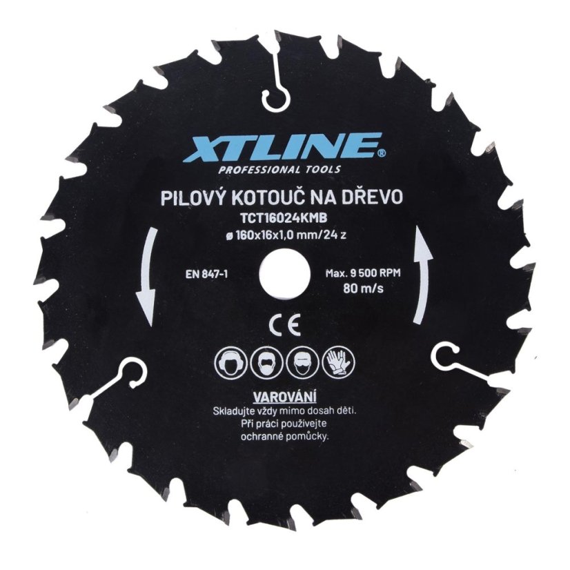 XTLINE Kotouč pilový s SK plátky - kombinovaný | 160x1,0x16 mm, 24 zubů