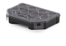 Organizér TAGER (přepážky) 195x142x40 mm - barva: černá s bezbarvým víkem