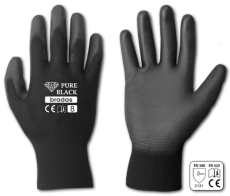 Rukavice pracovné Pure black vel.9