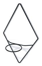Závesný držák na kvetináč SHOWY HANGER 30,6x16,4x50,6cm