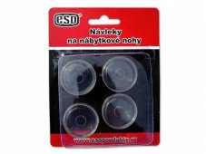 Gumové návleky na stul či židle pr.22,v.20,hl.15mm TRANSPARENT (sada 4 ks)