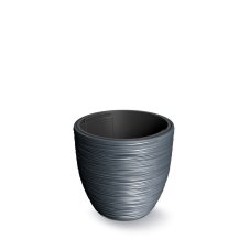 Květináč FURU 34,9 cm s vkladem - barva: antracit