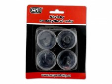 Gumové návleky na stul či židle pr.25,v.20,hl.15mm TRANSPARENT (sada 4 ks)