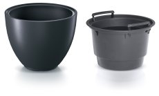 Květináč HEOS s vkladem 56,9 cm - barva: antracit