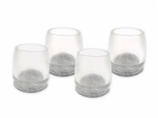 Kluzák PVC + FILC 22-26mm,v.27mm TRANSPARENTNÍ (sada 4ks)