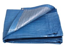 PE plachta zakrývací 4x4m 70g/1m2 modro-stríbrná
