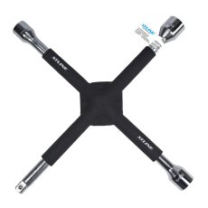 XTLINE Klíč krížový na kola pogumovaný | 1/2", hlavice 17, 19, 21 mm