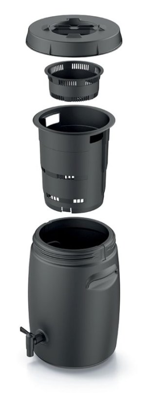 Mini kompostovací nádoba COMBIOLIQ 25l - barva: černá