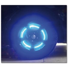 LED ventilek Svítící ( čepička ) modrý na auta, motorky a kola