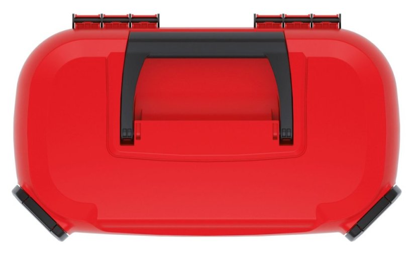 Kufr na nářadí SMART 328x178x160 mm - barva: černá s červeným víkem