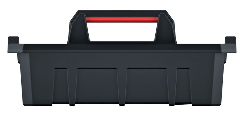 Přepravka na nářadí s přepážkami CARGO PLUS 495x345x210 mm - barva: černá/červená