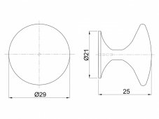 GLABRO knopek 29,5mm ČERNÝ MATNÝ