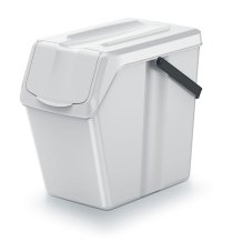 Sada 4 odpadkových košů SORTIBOX - objem: 4x25 l, barva: popelavě šedá