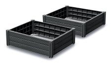 Vyvýšený záhon 2 ks BASE PLANT 75,6 cm - barva: antracit