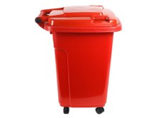 Popelnice D50WR 50L červená plastová s kolečky
