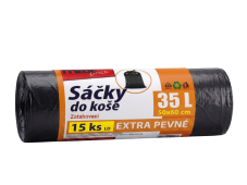 LDPE zatahovací sáčky do koše 35L - 50 x 60 cm - 15ks Extra silné