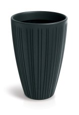 Květináč FERO ROUND HIGH 40 cm - barva: tmavě šedá