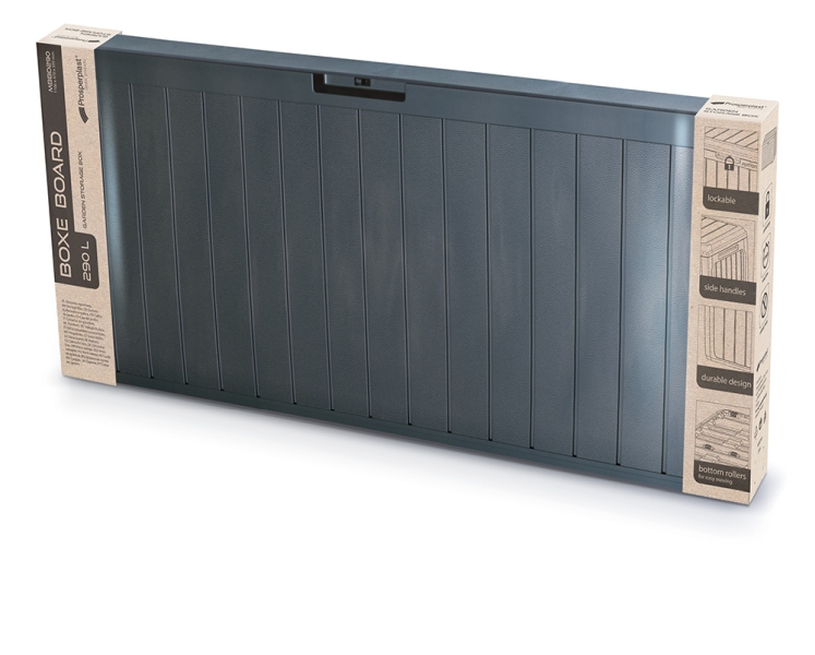 Zahradní box BOXE BOARD 116 cm - 290 l - barva: antracit