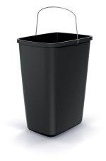 Odpadkový koš COMPACTA Q BASIC - objem: 12 l, barva: recyklovaná černá
