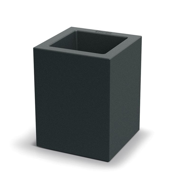 Květináč GENECA SQUARE 34 cm - barva: tmavě šedá