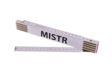 Metr skládací 2m MISTR (PROFI,bílý,drevo)