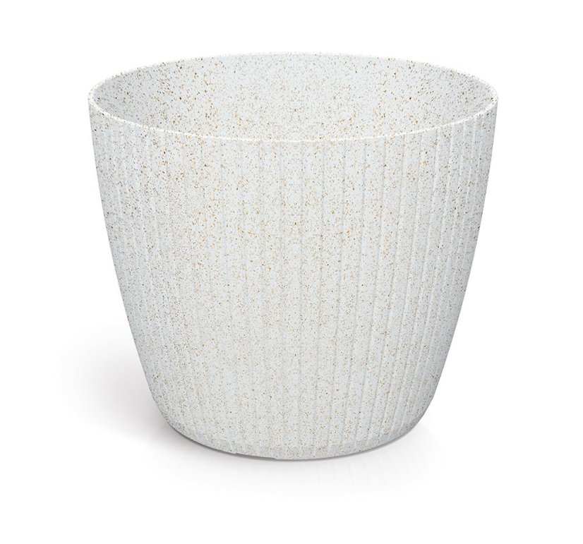 Květináč LAMIA ECO WOOD 38,5 cm - barva: bílá ECO