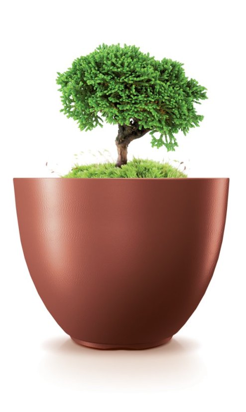 Květináč HEOS s vkladem 56,9 cm - barva: antracit