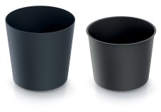 Květináč URBI ROUND s vkladem 30 cm - barva: bílá