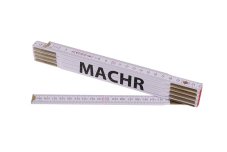 Metr skládací 2m MACHR (PROFI,bílý,drevo)