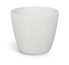 Květináč LAMIA ECO WOOD 38,5 cm - barva: bílá ECO