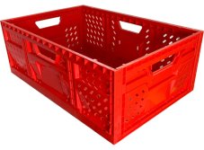 Max Plastová prepravka na ovoce a zeleninu červená  25kg
