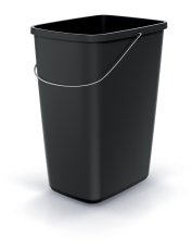 Odpadkový koš COMPACTA Q BASIC - objem: 12 l, barva: recyklovaná černá