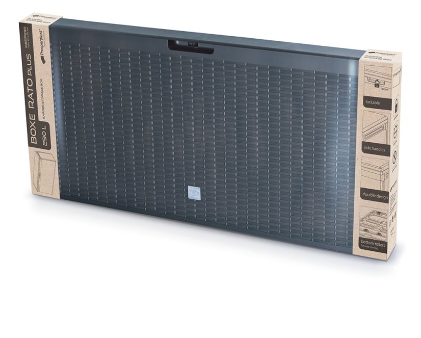 Zahradní box BOXE RATO PLUS umbra 114 cm - 290 l - barva: umbra